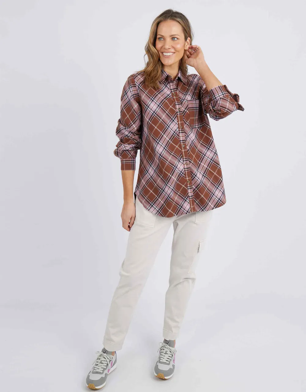 Aster Check Shirt - Chocolate