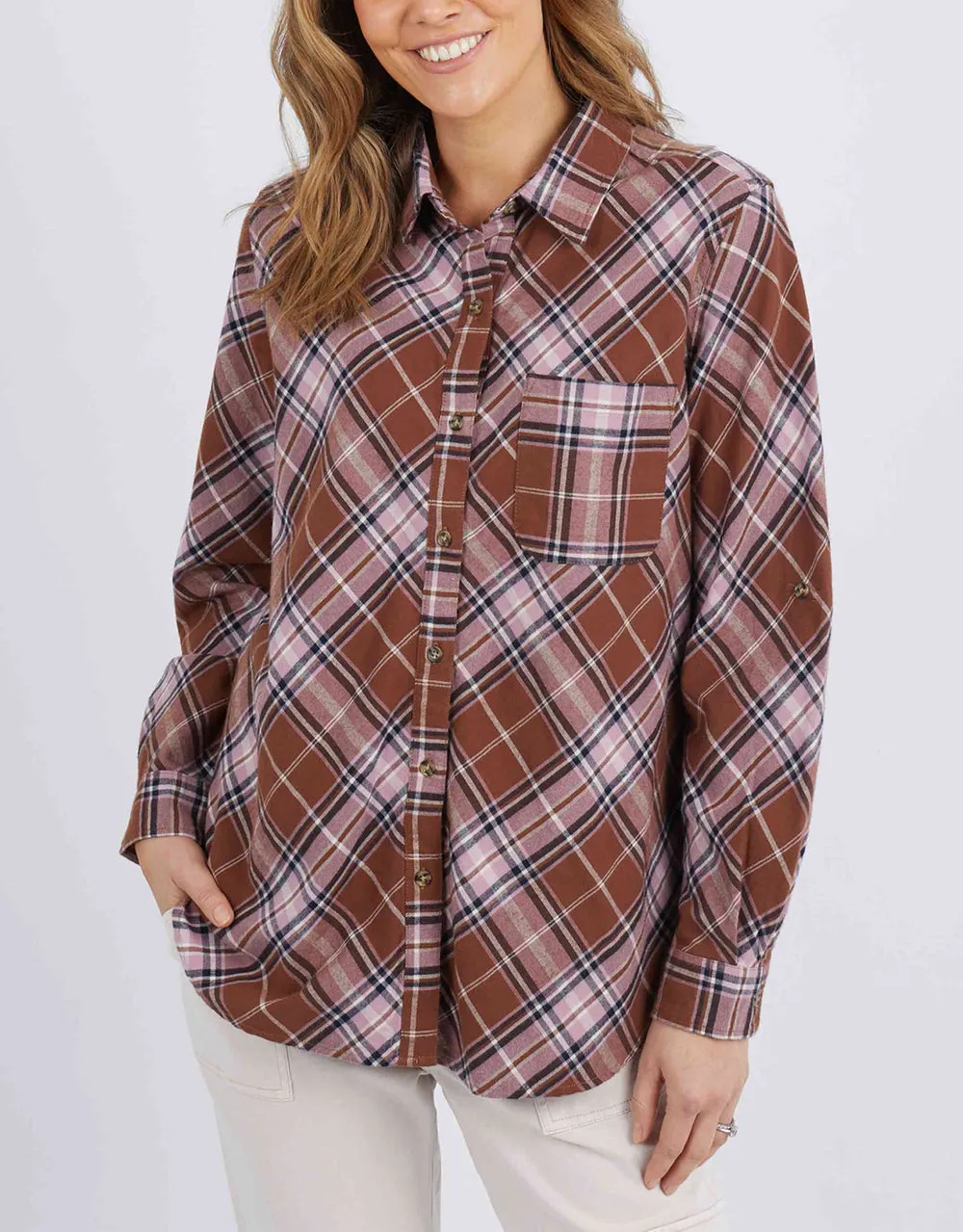 Aster Check Shirt - Chocolate