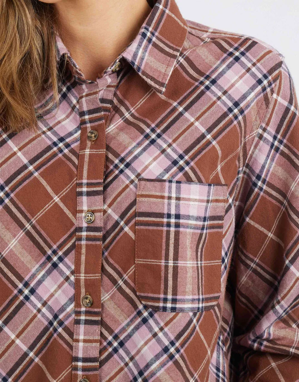 Aster Check Shirt - Chocolate