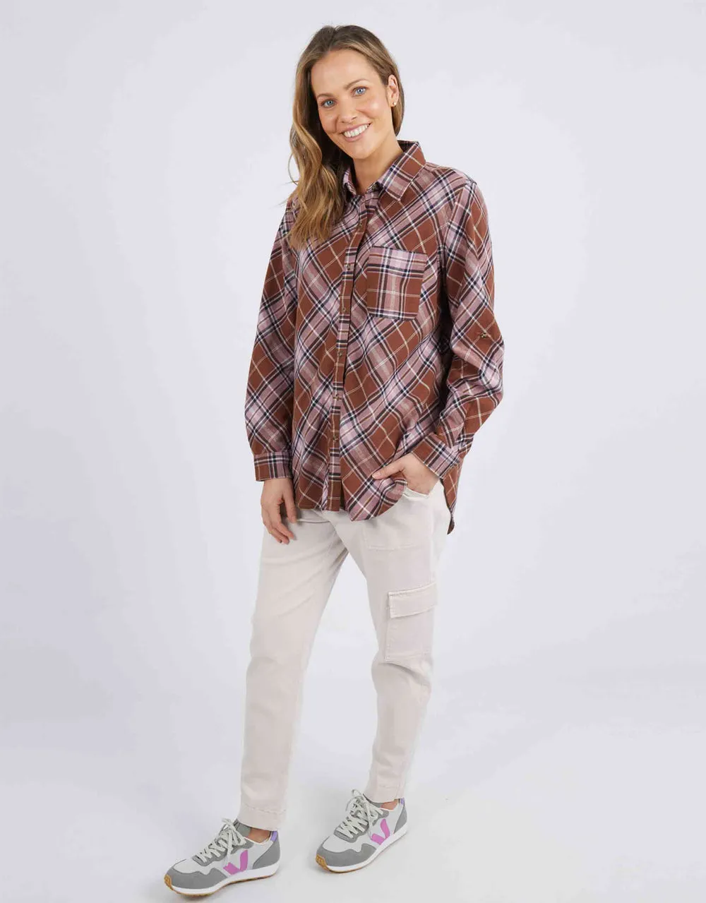Aster Check Shirt - Chocolate