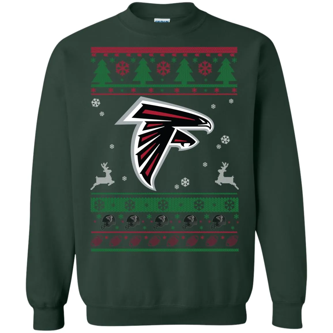 Atlanta Falcons Logo Football Teams Ugly Christmas Sweater Unisex Crewneck Pullover Sweatshirt
