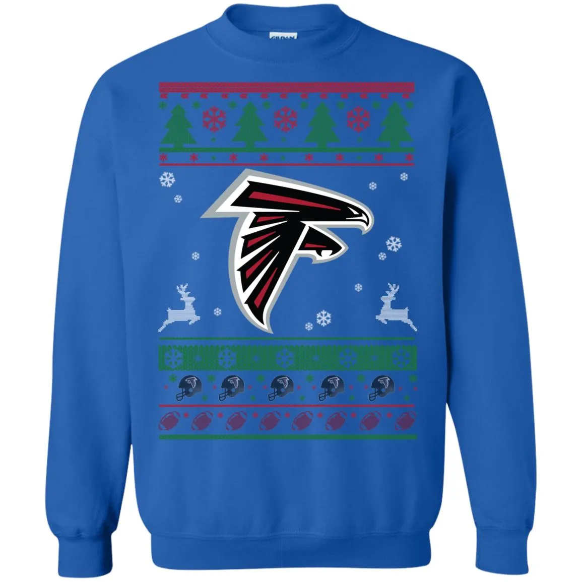 Atlanta Falcons Logo Football Teams Ugly Christmas Sweater Unisex Crewneck Pullover Sweatshirt
