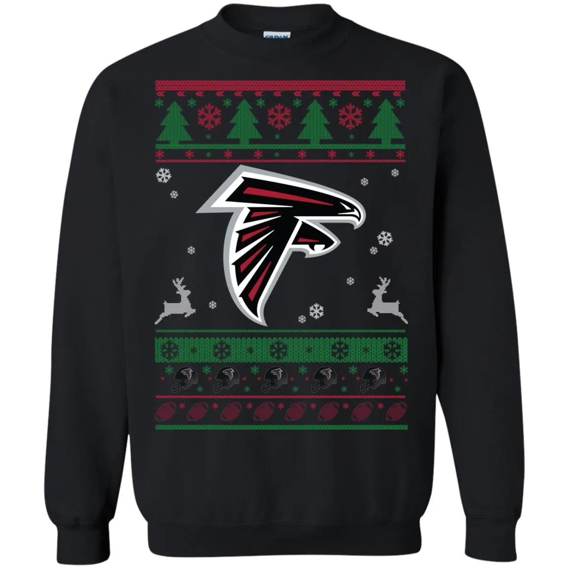 Atlanta Falcons Logo Football Teams Ugly Christmas Sweater Unisex Crewneck Pullover Sweatshirt