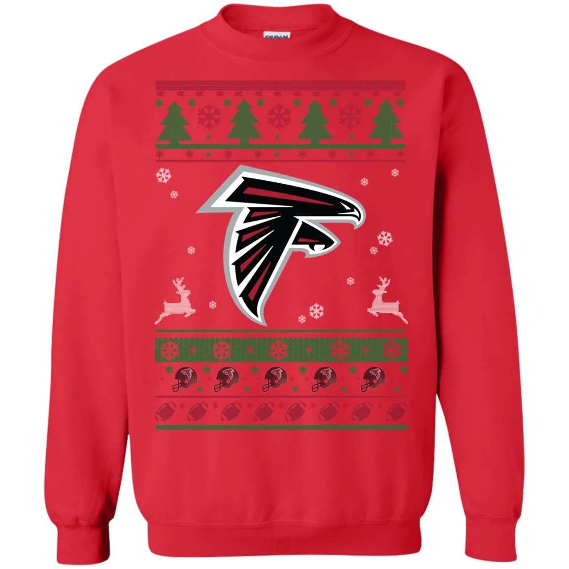 Atlanta Falcons Logo Football Teams Ugly Christmas Sweater Unisex Crewneck Pullover Sweatshirt