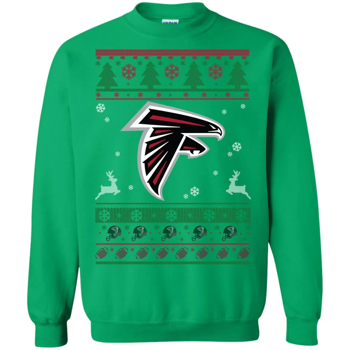 Atlanta Falcons Logo Football Teams Ugly Christmas Sweater Unisex Crewneck Pullover Sweatshirt