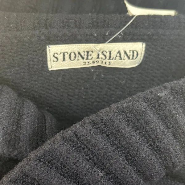 Autumn / Winter 1996 Stone Island Jumper - Small Navy Wool Blend