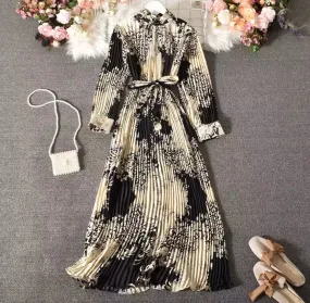 Black and White Satin Dress