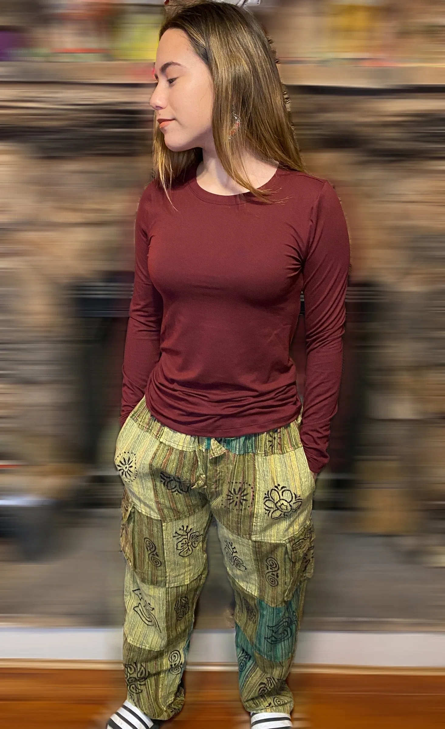 Bohemian Pants with Om Symbols