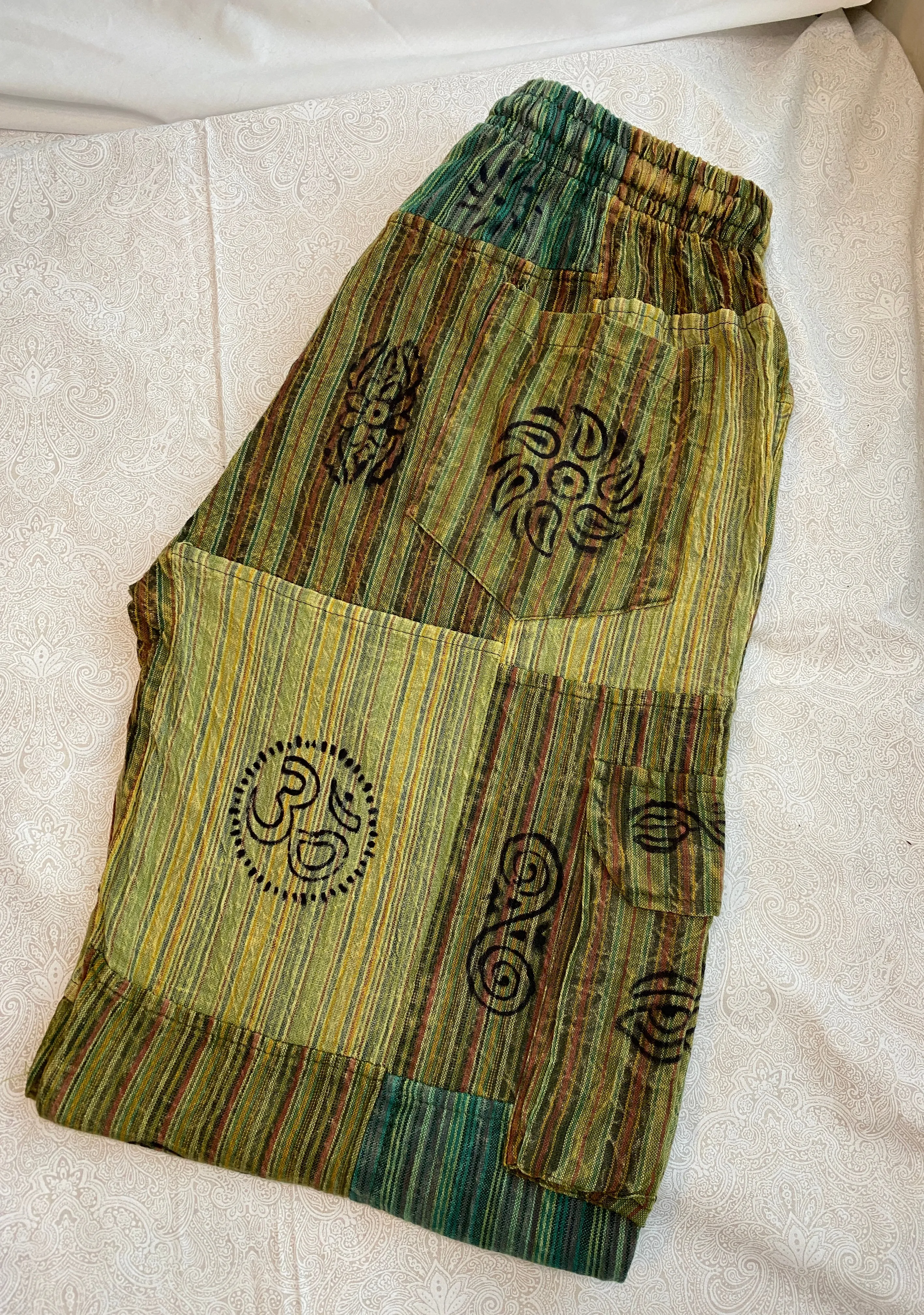 Bohemian Pants with Om Symbols