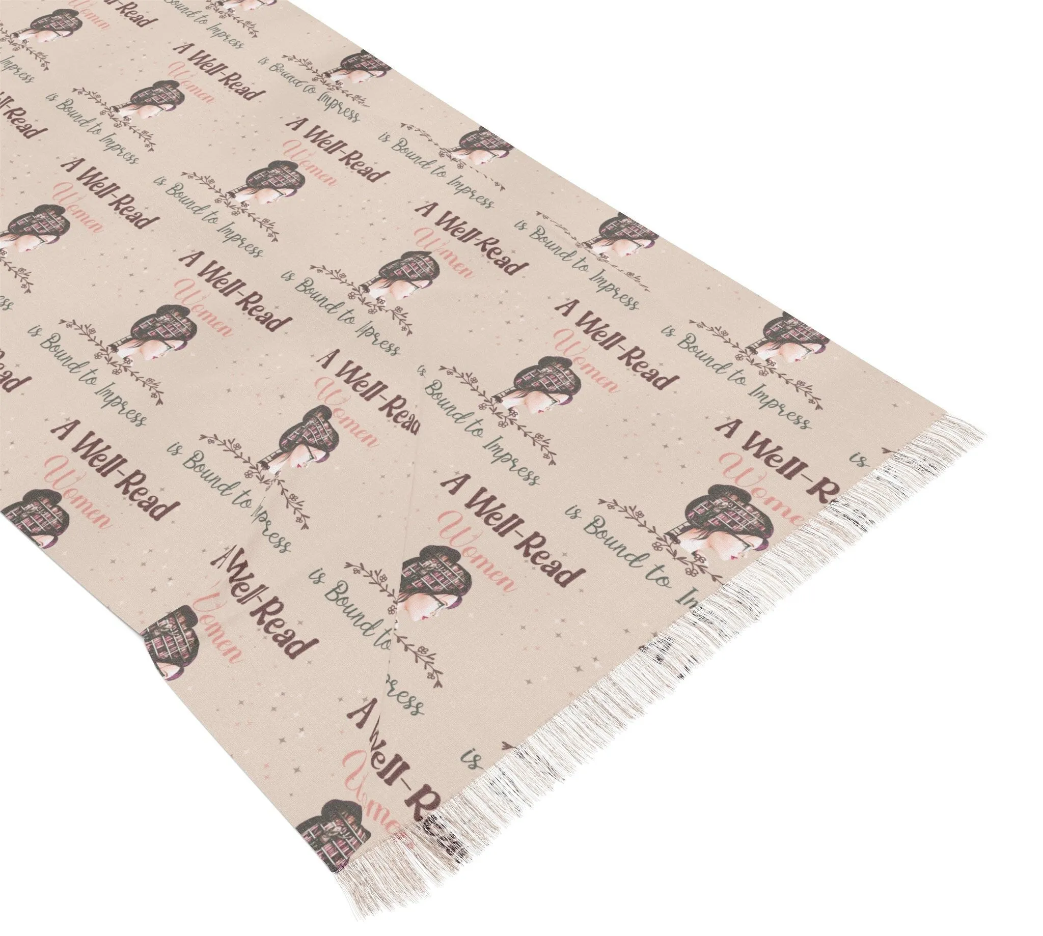Bound to Impress Book Well-Read Woman Lightweight Scarf Literary Elegance Well-Read Woman' Statement Scarf| Gift for Book Lover Elegant