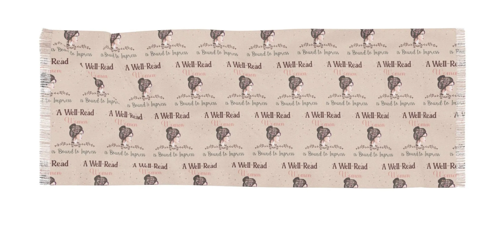 Bound to Impress Book Well-Read Woman Lightweight Scarf Literary Elegance Well-Read Woman' Statement Scarf| Gift for Book Lover Elegant
