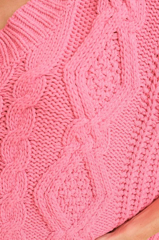 Braid Pattern Sweater Vest