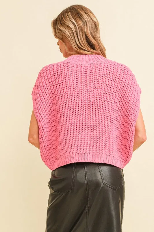Braid Pattern Sweater Vest