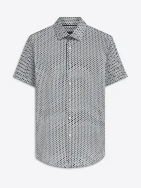 Bugatchi - Short Sleeve Modern Fit Shirt - OOOHCotton Tech - 8 way Stretch - BF9030F40