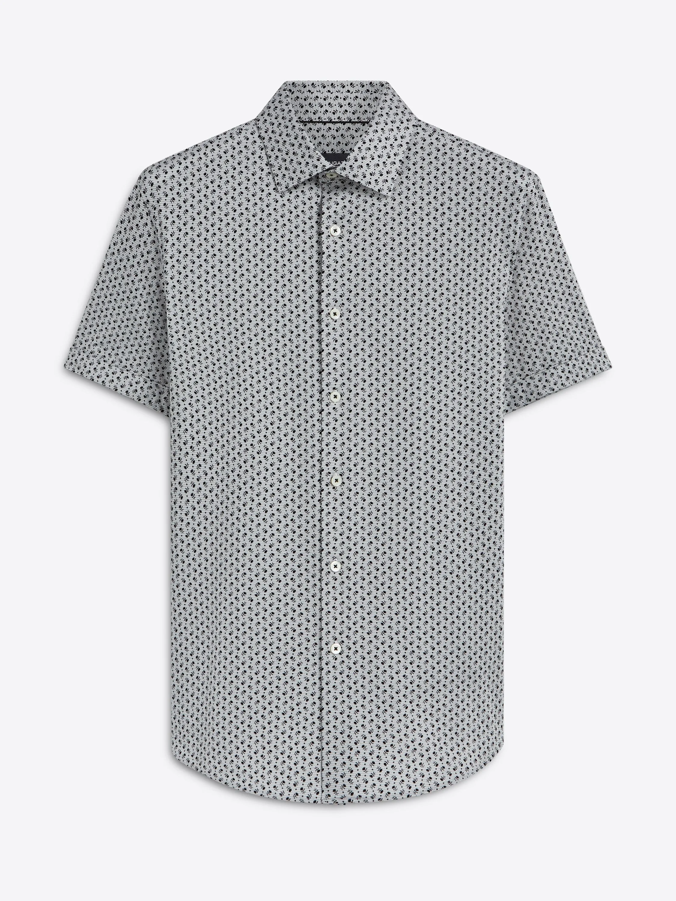 Bugatchi - Short Sleeve Modern Fit Shirt - OOOHCotton Tech - 8 way Stretch - BF9030F40