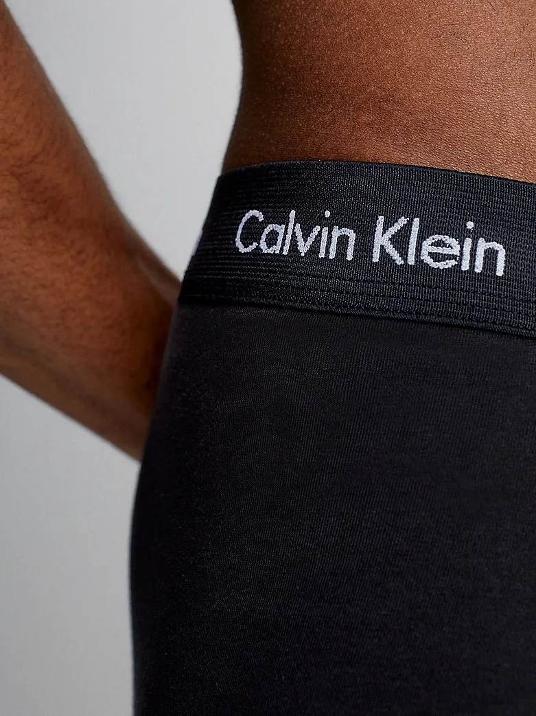 Calvin Klein COTTON STRETCH 3 Pack Mens Boxer Briefs Black/Blueshadow/Cobaltwater