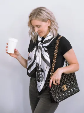 CAMILLE SCARF IN BLACK & WHITE