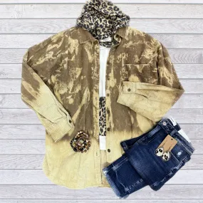 Coco Splatter Corduroy Shacket XL