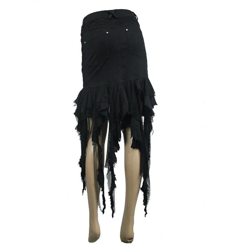 'Come Out And Play' Punk Distressed Skirt