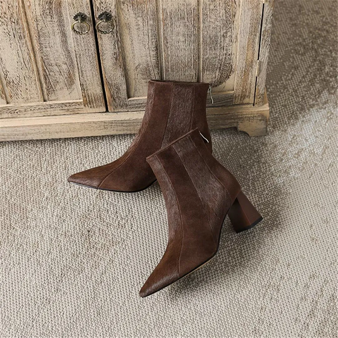 CrocAllure Horse Hair Pointed Boots