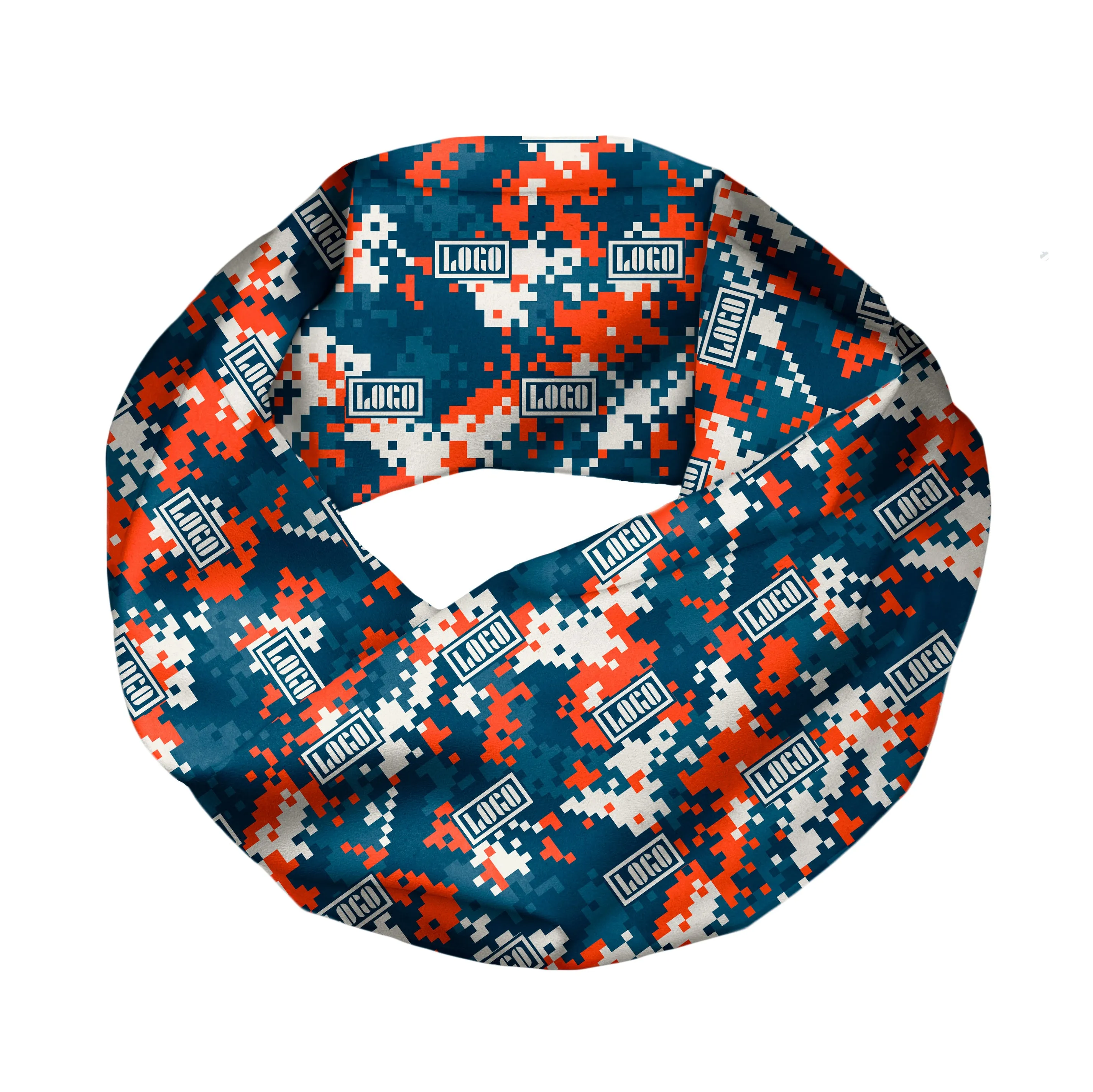 Custom Digi Camo 2 Logo Infinity Scarf