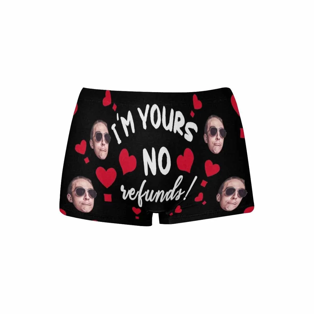 Custom Face Underwear Personalized I'm Yours Women's Boyshort Panties Gift for Her