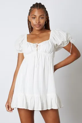 Dana Puff Sleeve Dress in White