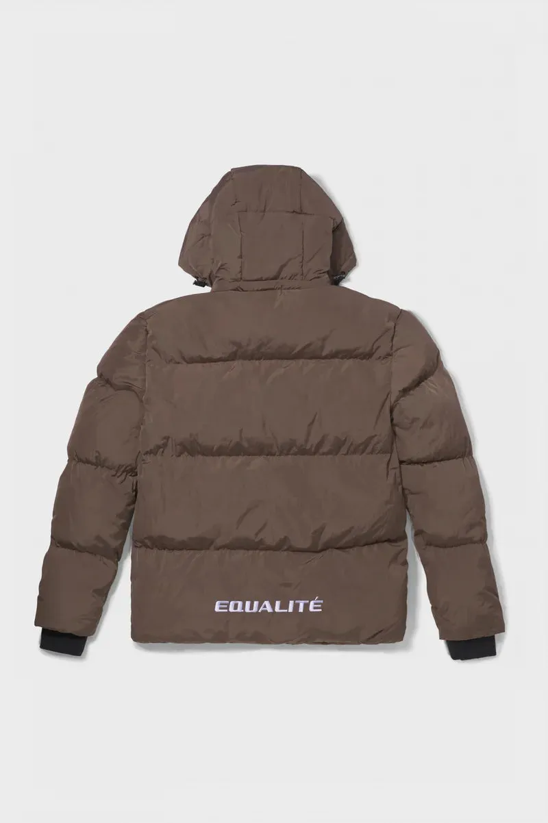 ESSENTIAL PUFFER JACKET TAUPE