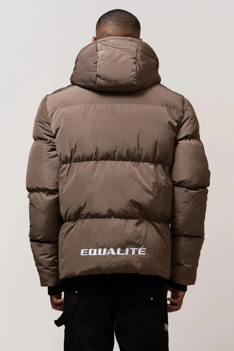 ESSENTIAL PUFFER JACKET TAUPE