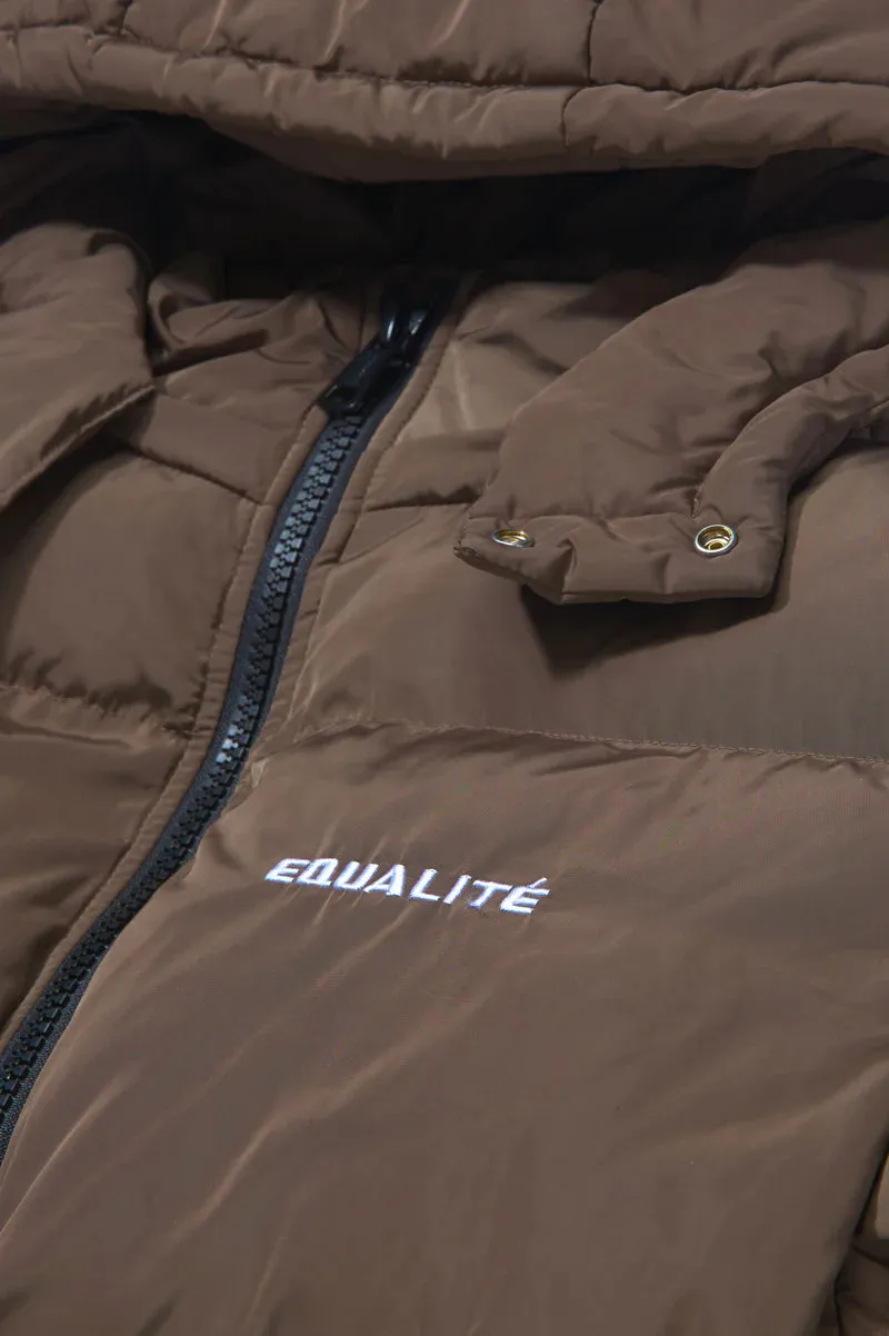ESSENTIAL PUFFER JACKET TAUPE