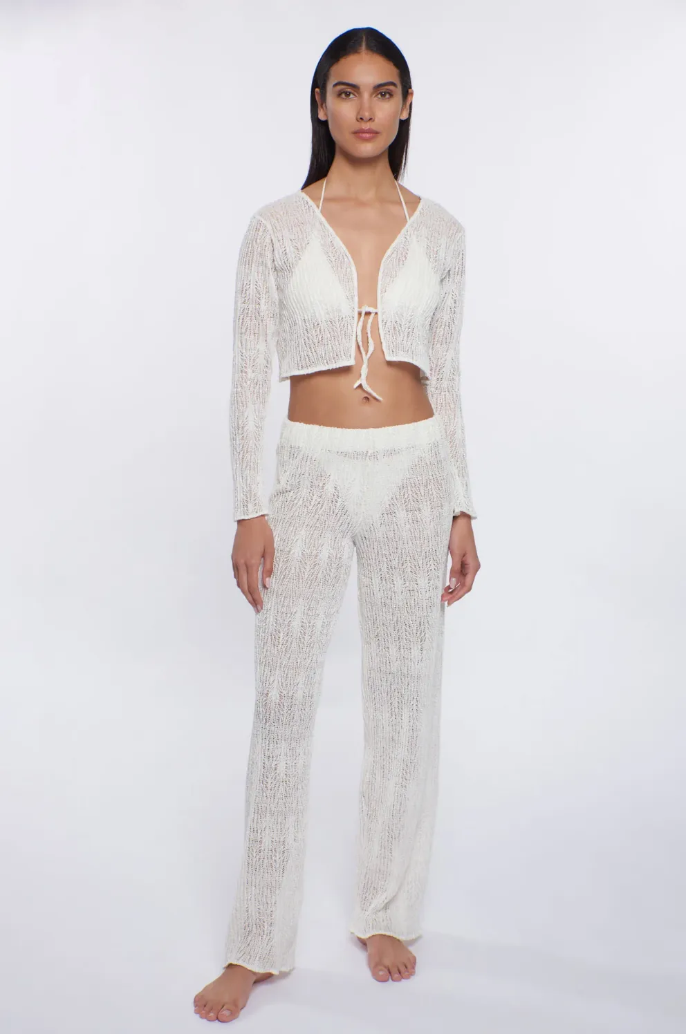 Evy Pants Ivory Weave