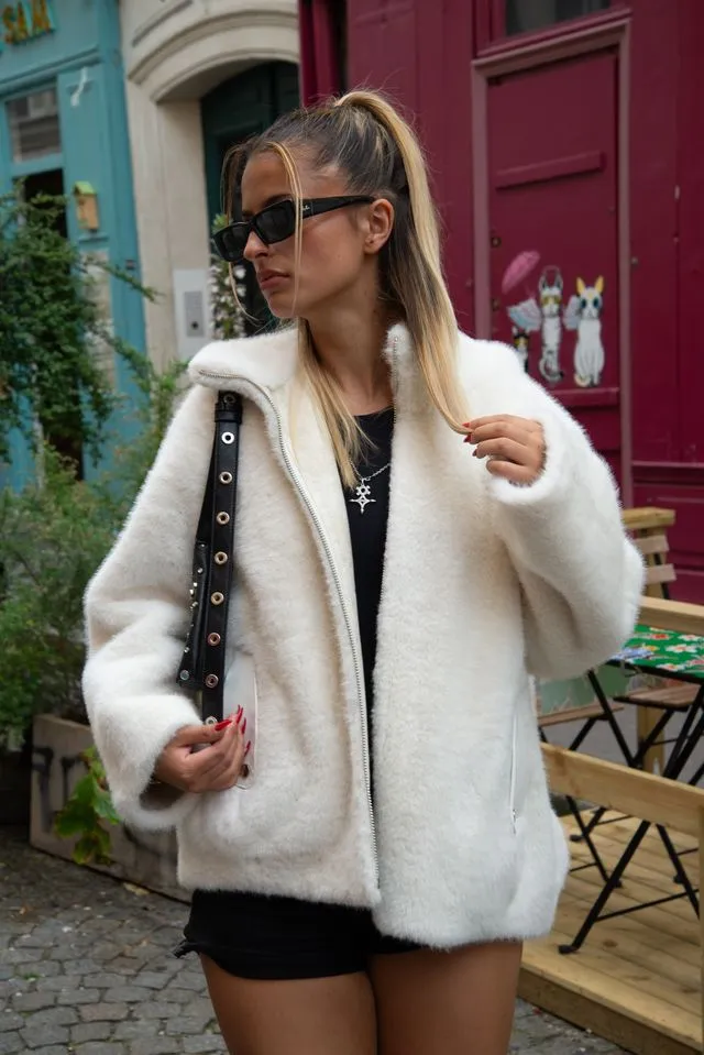 Faux fur Coat with Hood