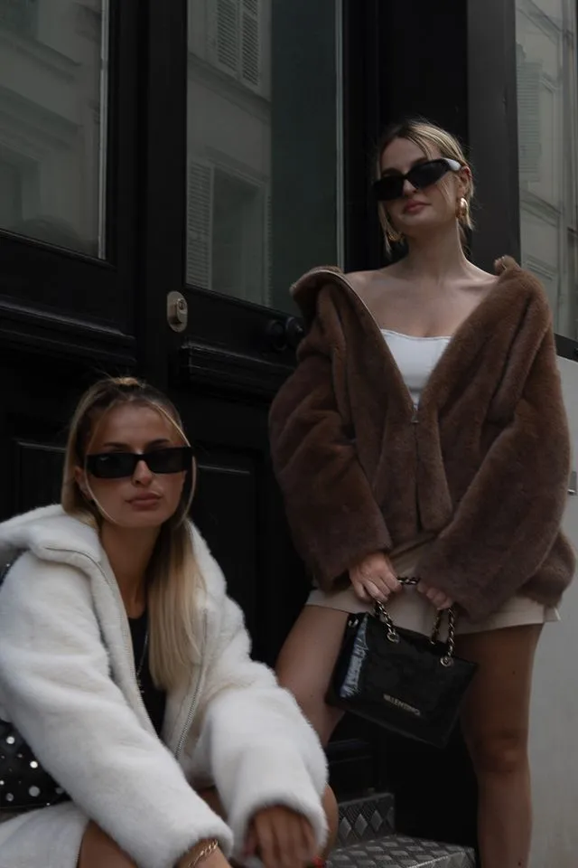 Faux fur Coat with Hood