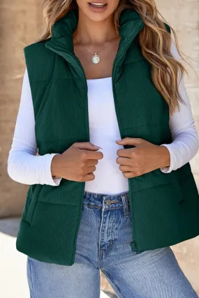 Feeling Your Warmth Corduroy Puffer Vest