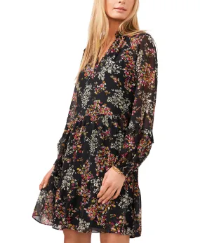 Floral-Print Babydoll Dress