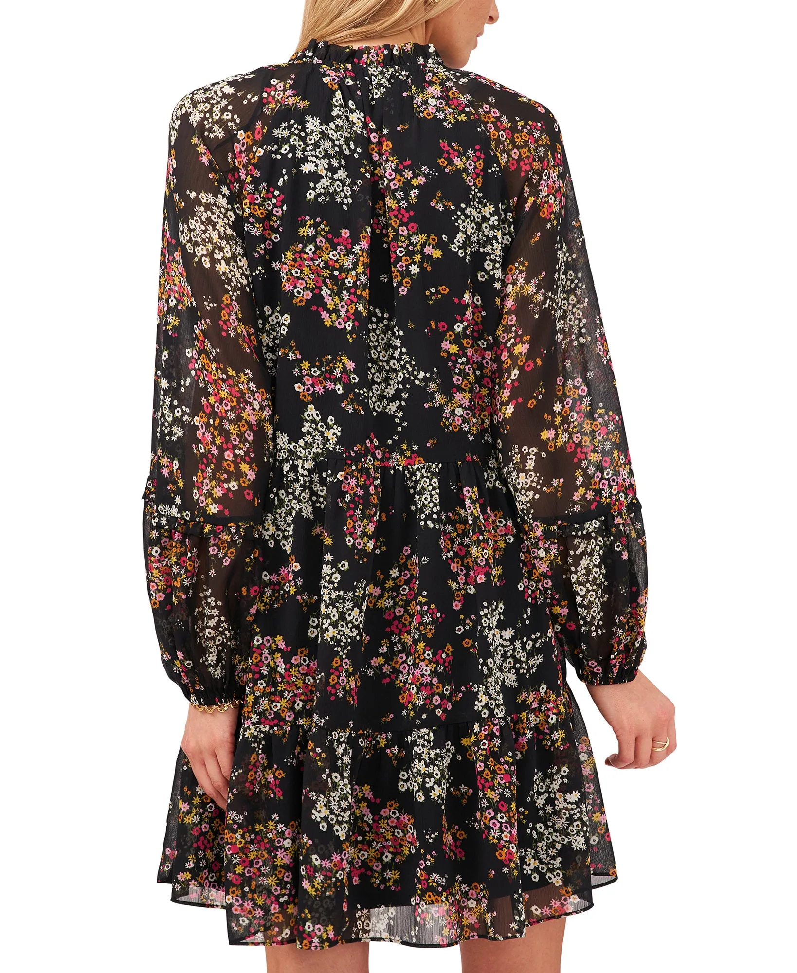 Floral-Print Babydoll Dress