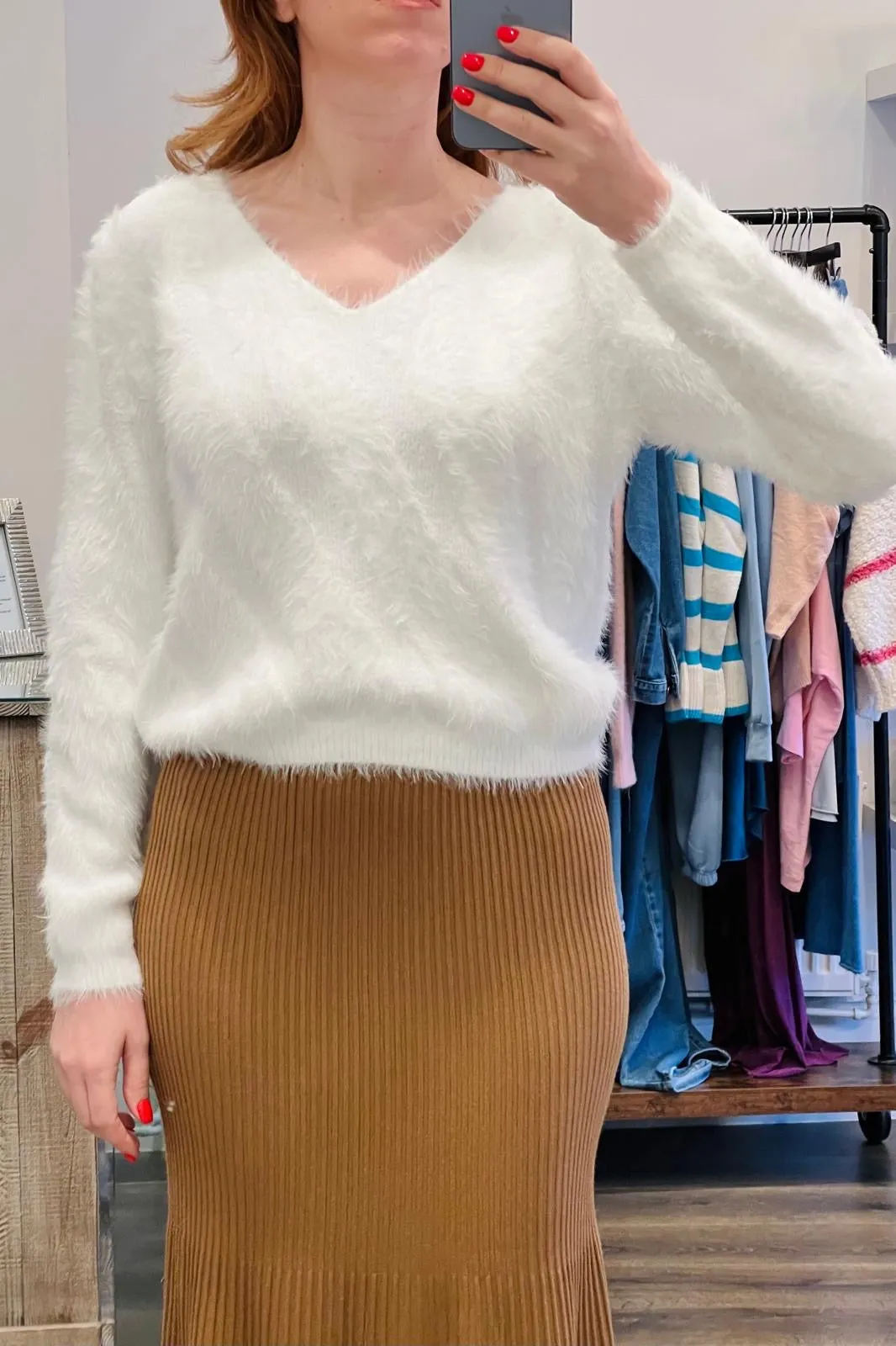 Fluffy Knitted Top