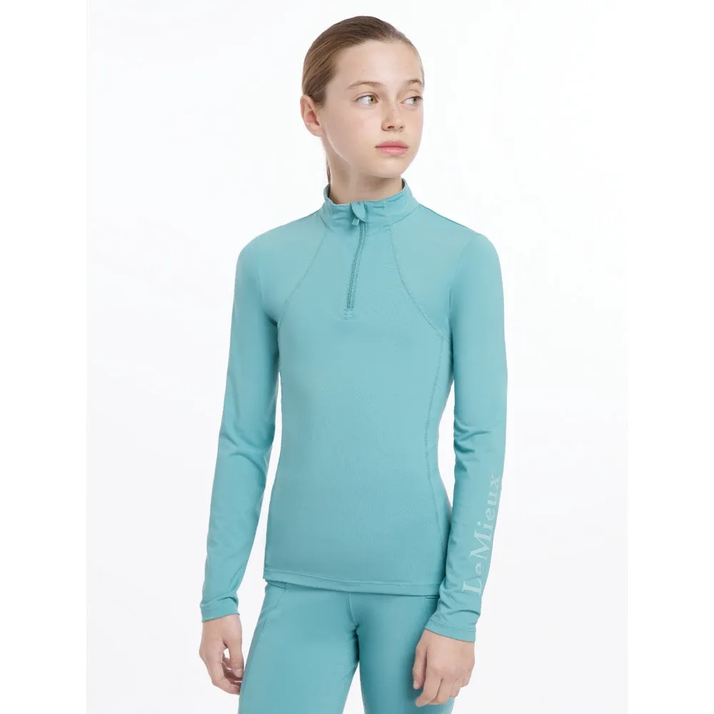 IT06060 LeMieux Young Rider Base Layer Long Sleeve Shirt - Lagoon