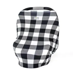 Itzy Ritzy Mom Boss Multi-Use Cover - Black & White Gingham