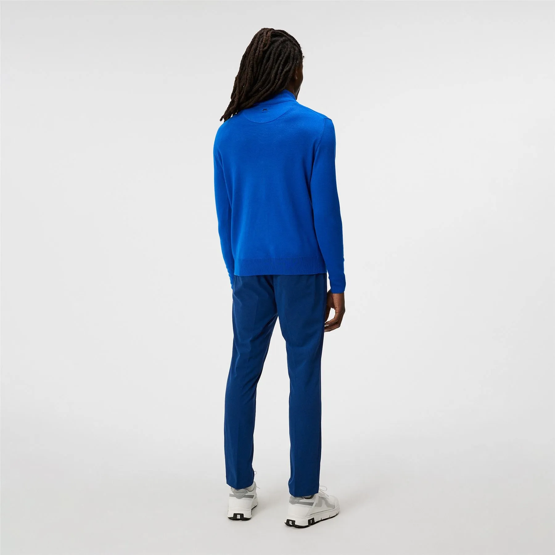 Kian Quarter Zip Tour Merino Sweater Nautical Blue - SS24
