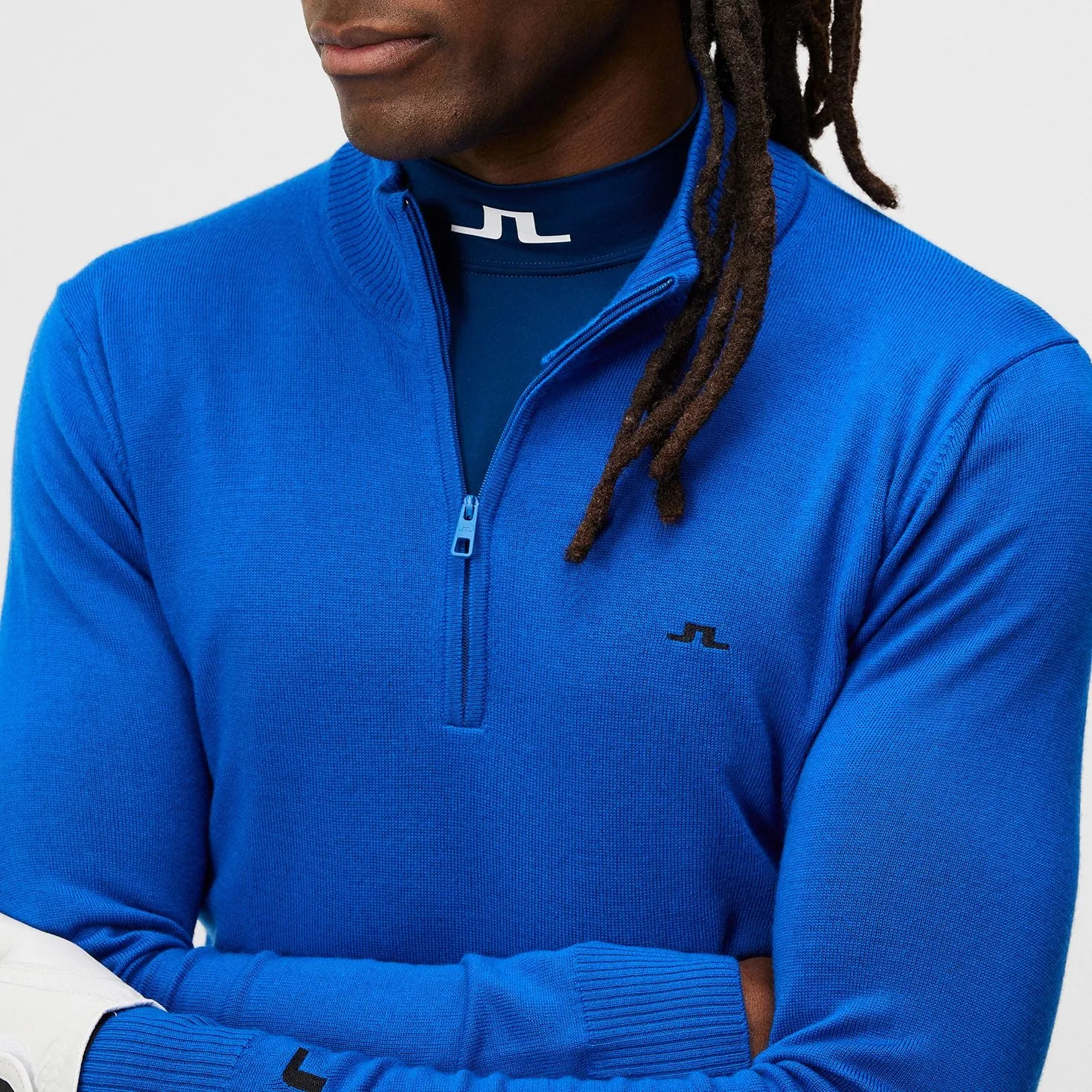 Kian Quarter Zip Tour Merino Sweater Nautical Blue - SS24
