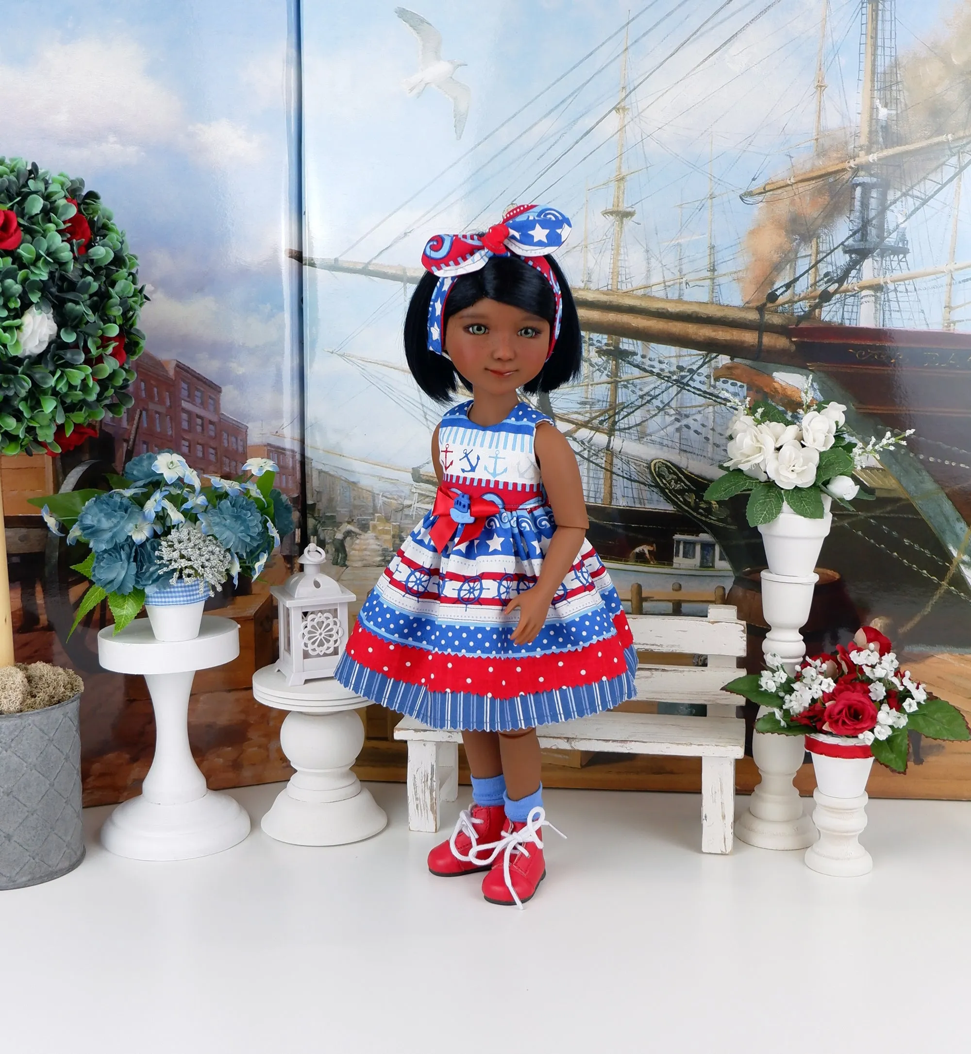 Little Castaway - dress with boots for Ruby Red Fashion Friends doll