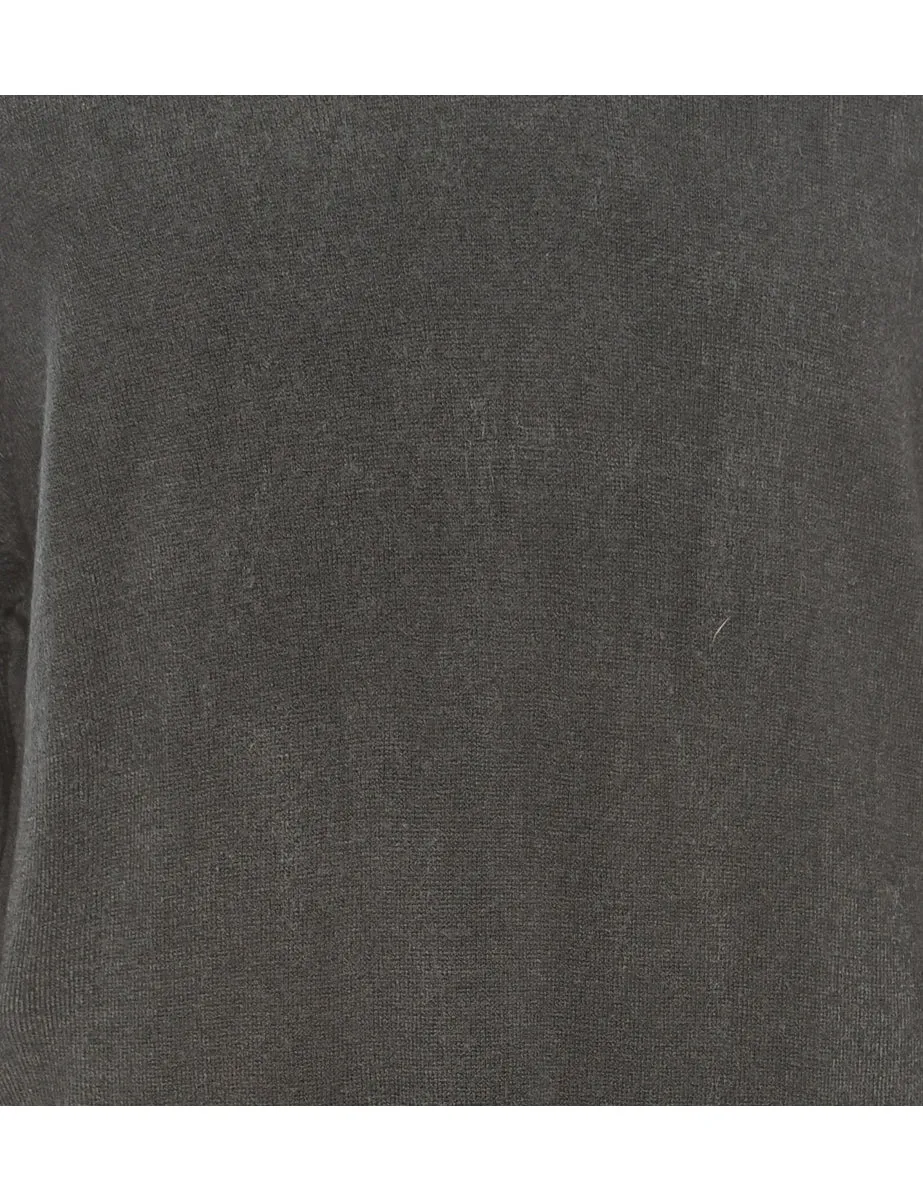 Long Sleeved Grey Knit Jumper - M