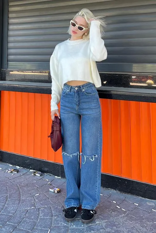 MDX Cream Bicycle Collar Crop Women's Sweater MG2166 - Ingolstadt