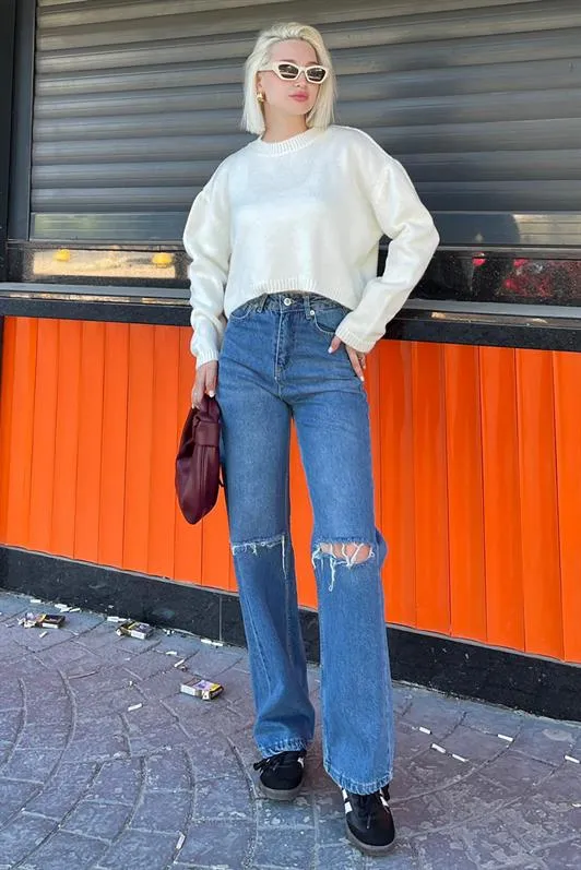 MDX Cream Bicycle Collar Crop Women's Sweater MG2166 - Ingolstadt