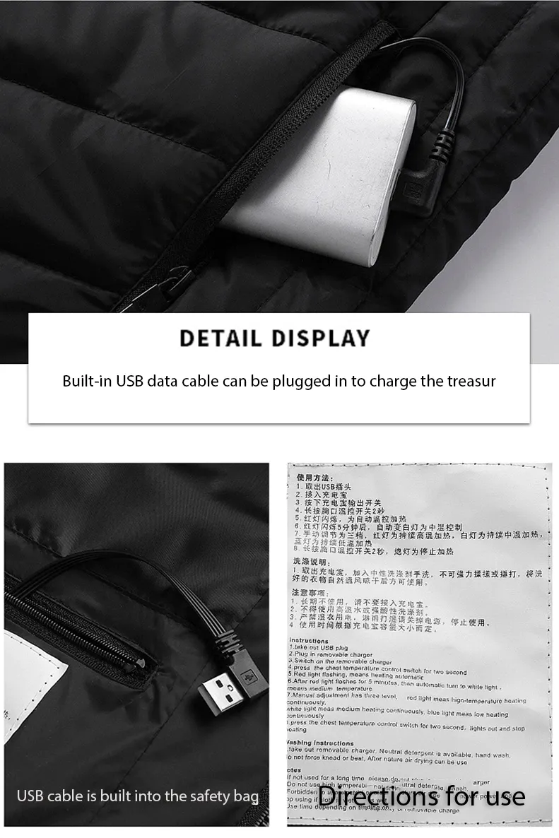 Men's Electric Heating Puffer Jacket