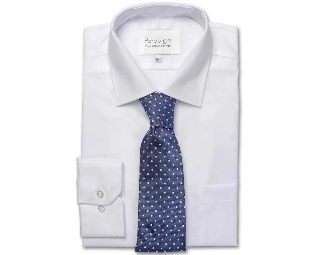 Mens White Luxury Pure Cotton Long Sleeve Shirt