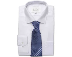 Mens White Luxury Pure Cotton Long Sleeve Shirt