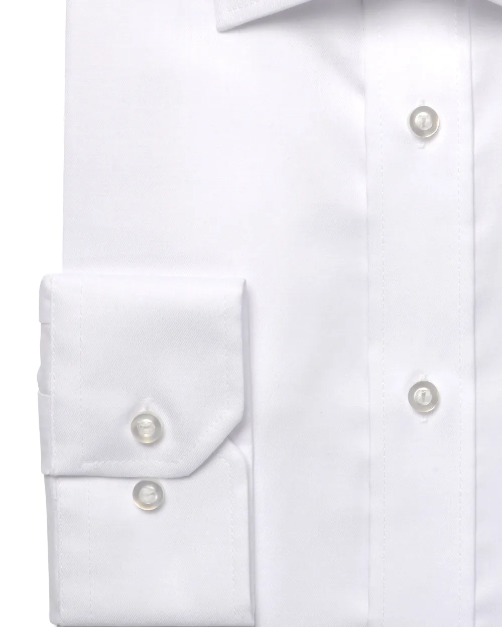 Mens White Luxury Pure Cotton Long Sleeve Shirt