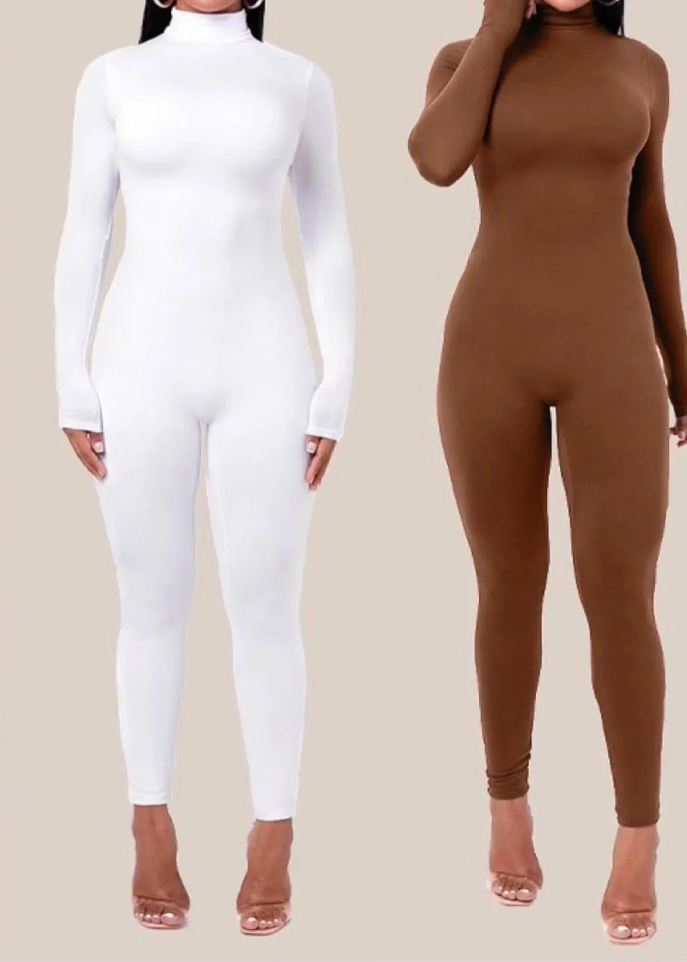 MOCK NECK JUMPSUIT (3 COLORS)